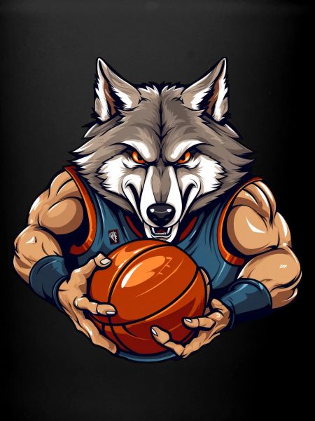 Wolf Basketball Player