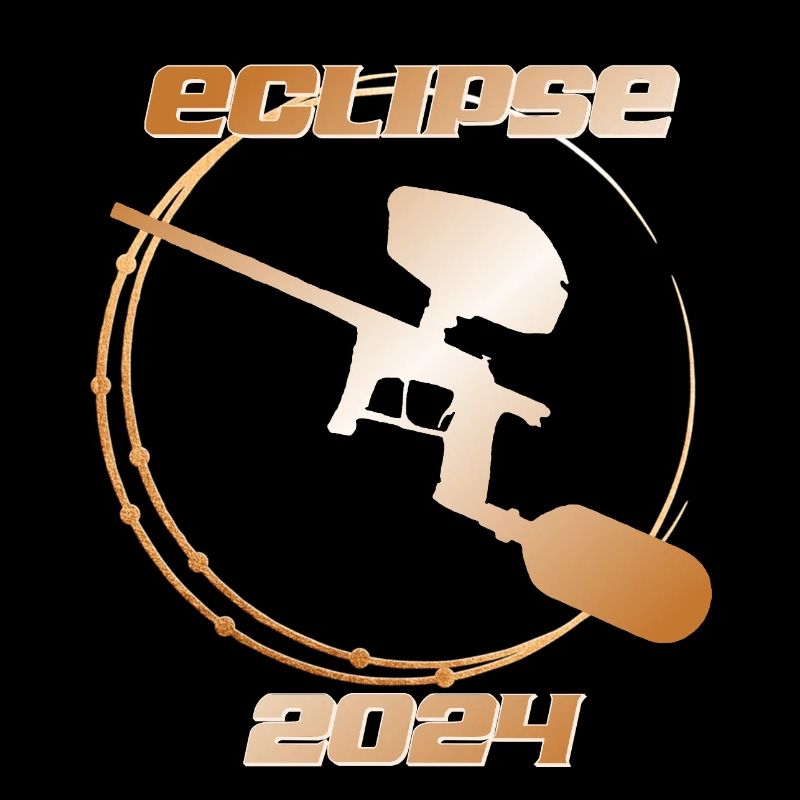 Eclipse 2024, avec un marqueur de paintball.