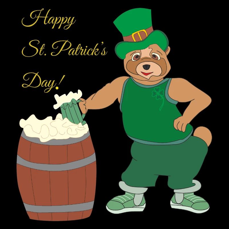 Ein süßer Bär und ein Bier