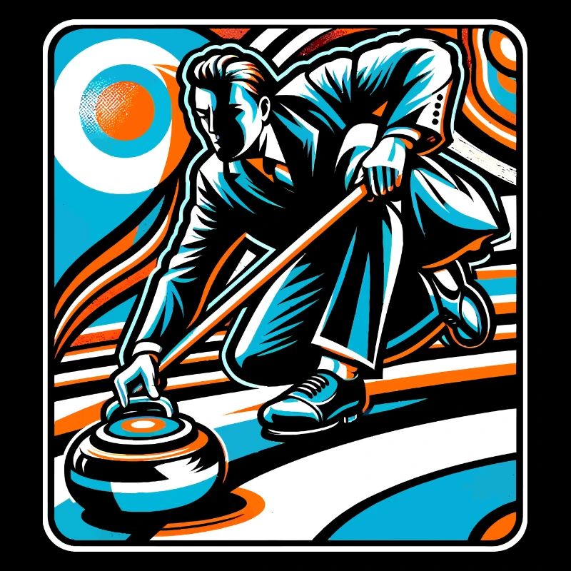 Curling Gift - Retro Vintage Design