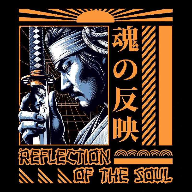 Warrior Reflection - Traditional Samurai Art Print