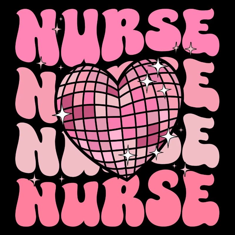Krankenschwester Krankenschwester Bunte Retro Disco Krankenschwester