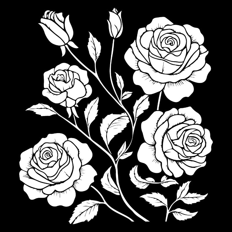 Conception de motifs de roses et de fleurs