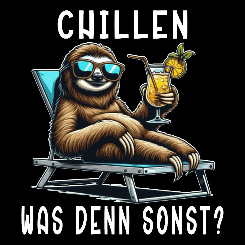 Chill mal dein Leben chillen Faultier Sloth Spruch