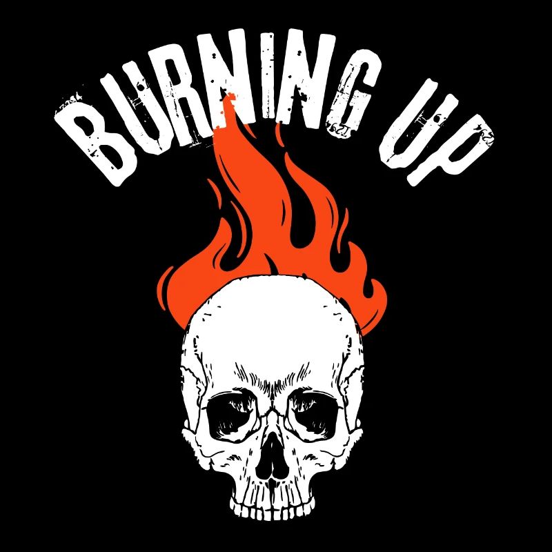 Burning up- cool skull