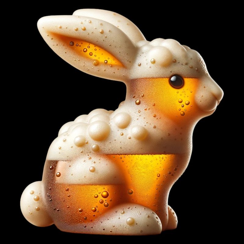 Easter bunny made of beer Easter