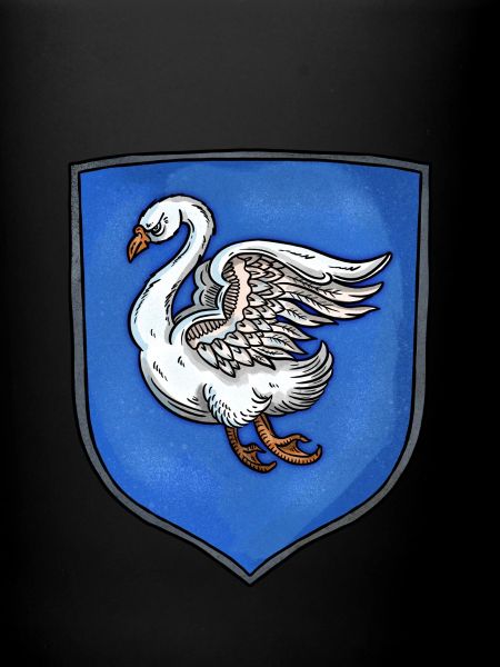 Armoiries cygne d’argent