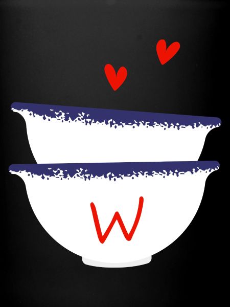Lettre w bols breton