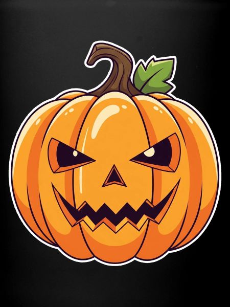 Tête de citrouille effrayante Halloween