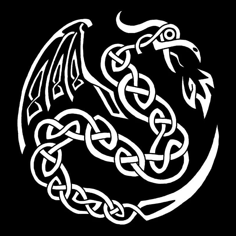 Weißer keltischer Drache