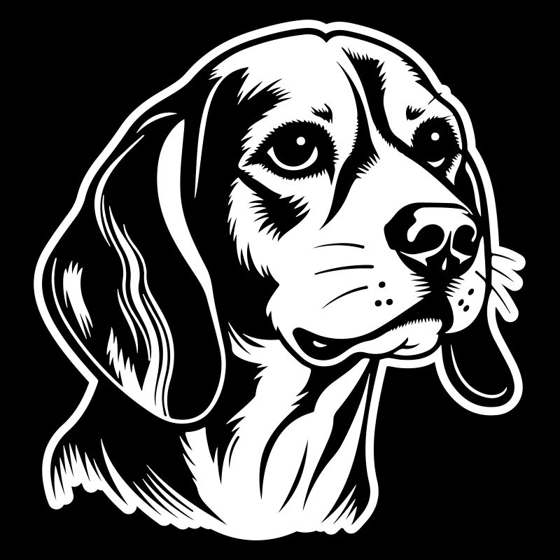 Tête de chien Beagle