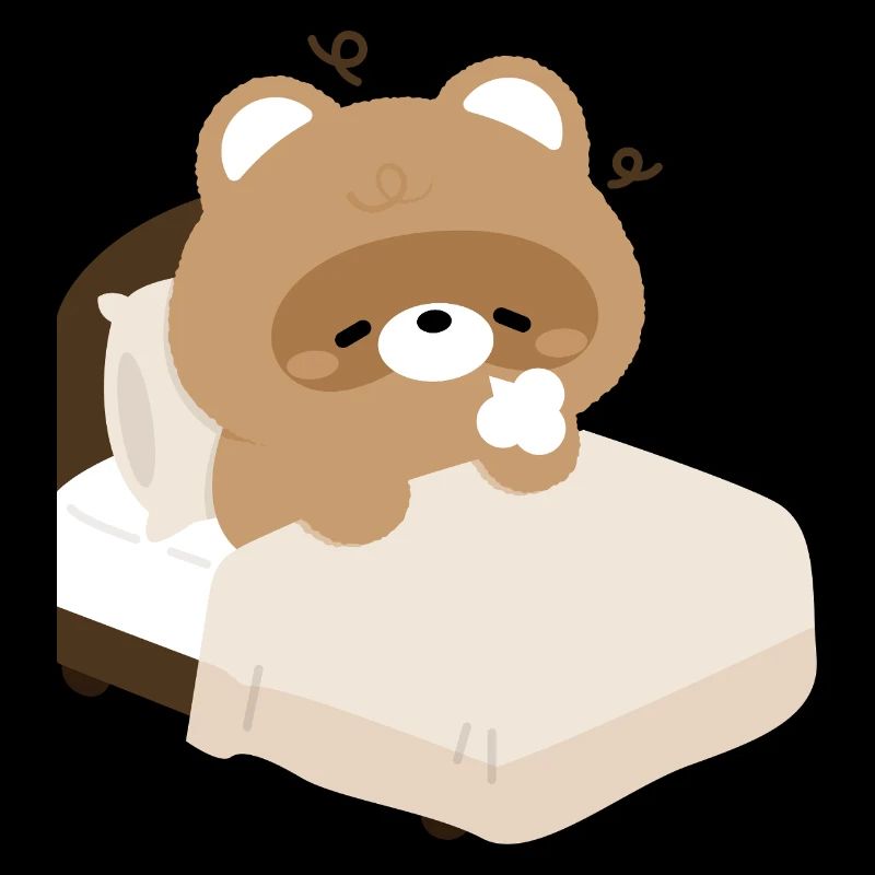 Castor endormi douillet sur lit