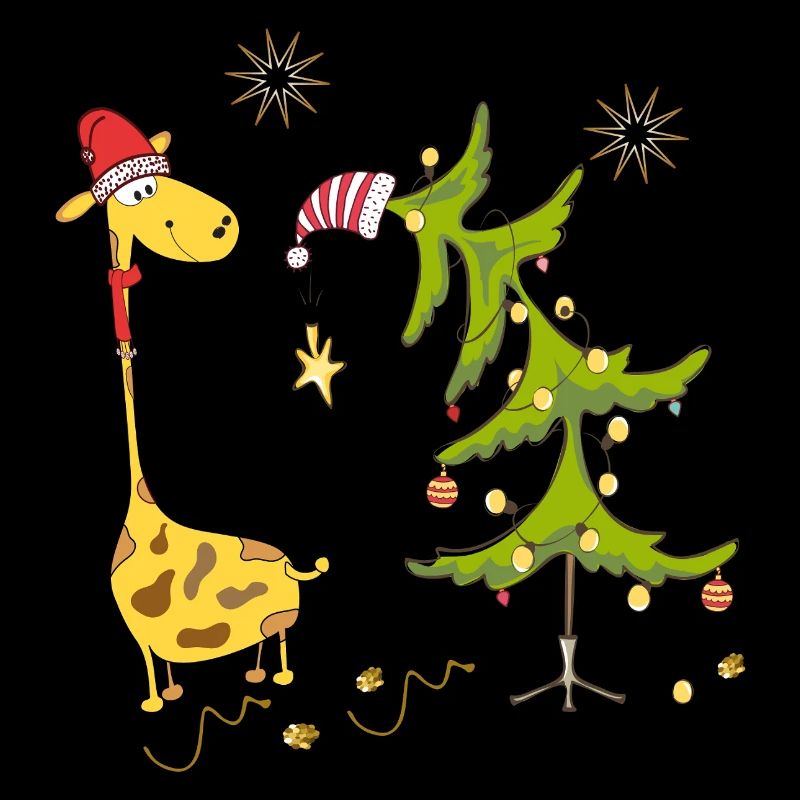 Giraffe mit Weihnachtsbaum