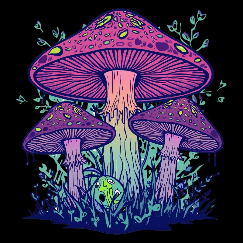 Champignons Psychedéliques Violet
