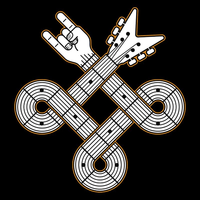 Nœud celtique de guitare entrelacée