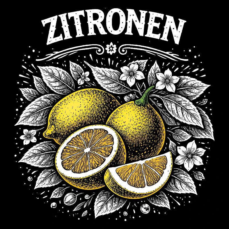 Lemon Power – Illustration rétro de fruits