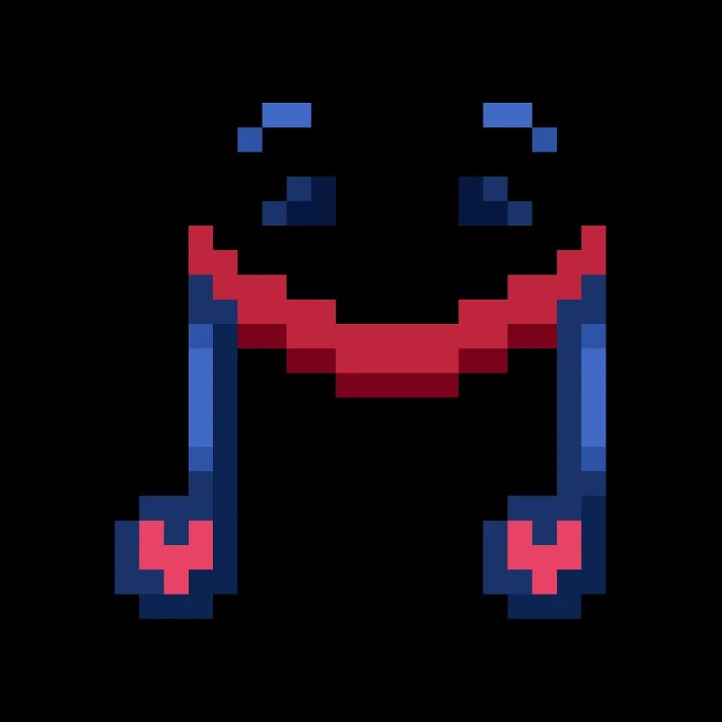 Smiling Musical Note Pixel Art