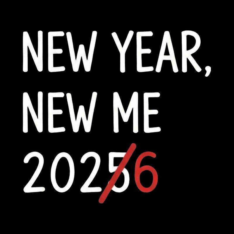 New Year New Me 2026 Strikethrough