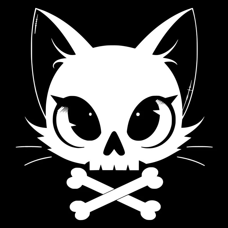 Skull Cat | Kawaii Skull & Bones Motif