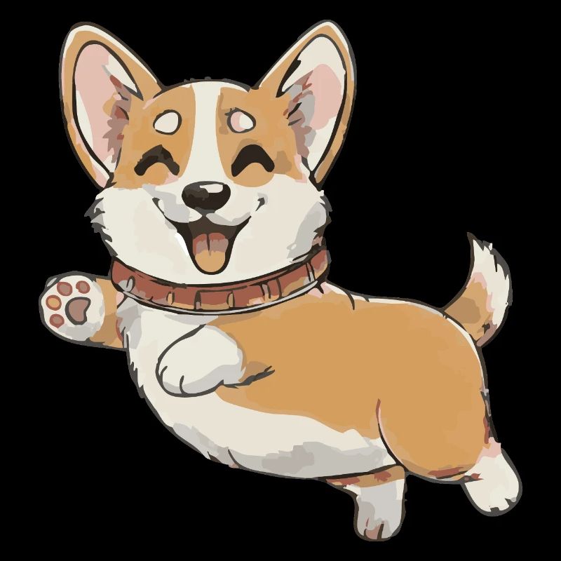 Corgi joyeux en mouvement