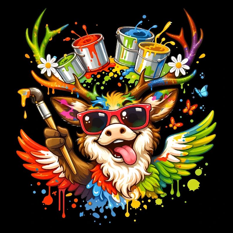 Creative Deer Art Illustration