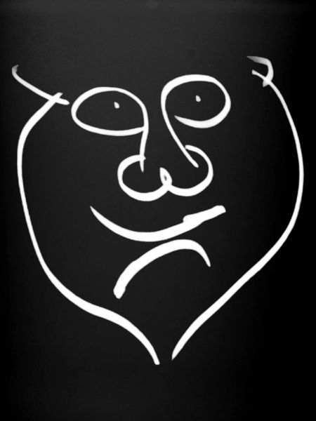 Heart Face Line Drawing