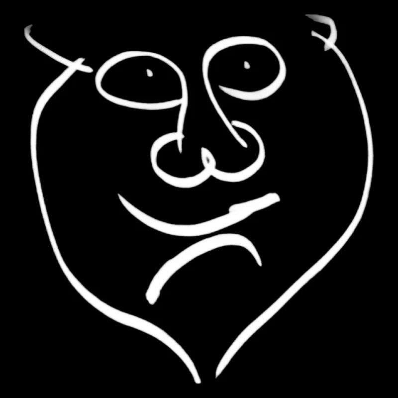 Heart Face Line Drawing