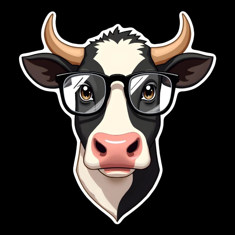 Cow with glasses