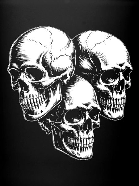 Triple Skull Silhouette