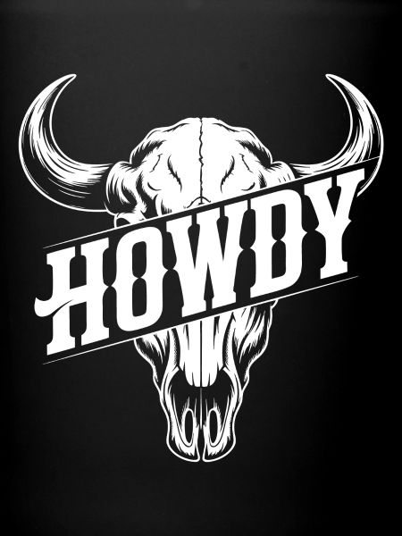 Howdy Skull Western Print