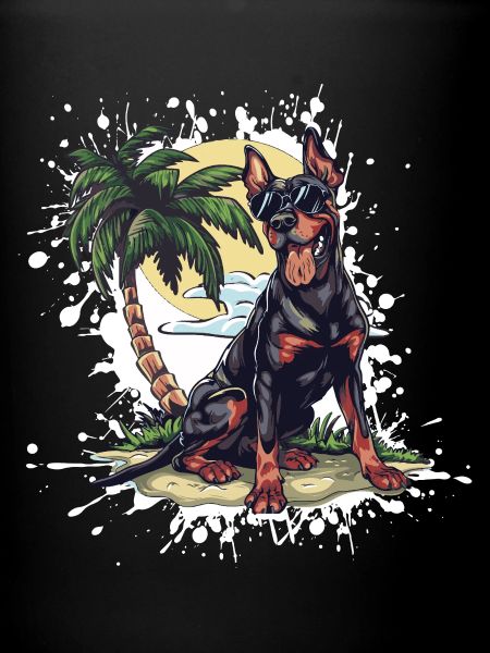 Chien Doberman Été