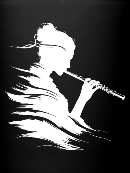 Flûtiste dessinateur