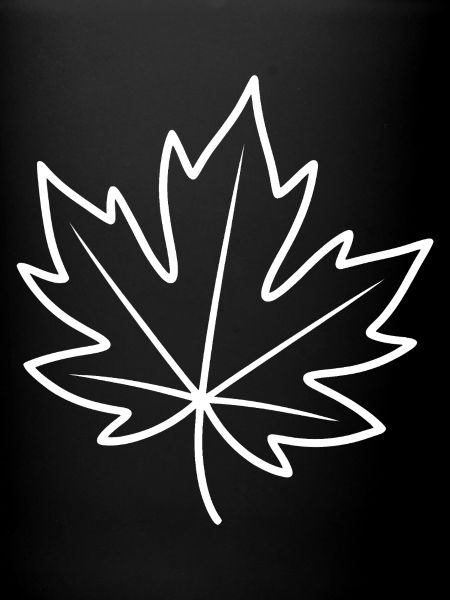 Maple Leaf Line Outline