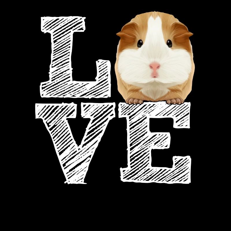Guinea Pig Love Rodent Wheek Gift Idea L. O. V. E.