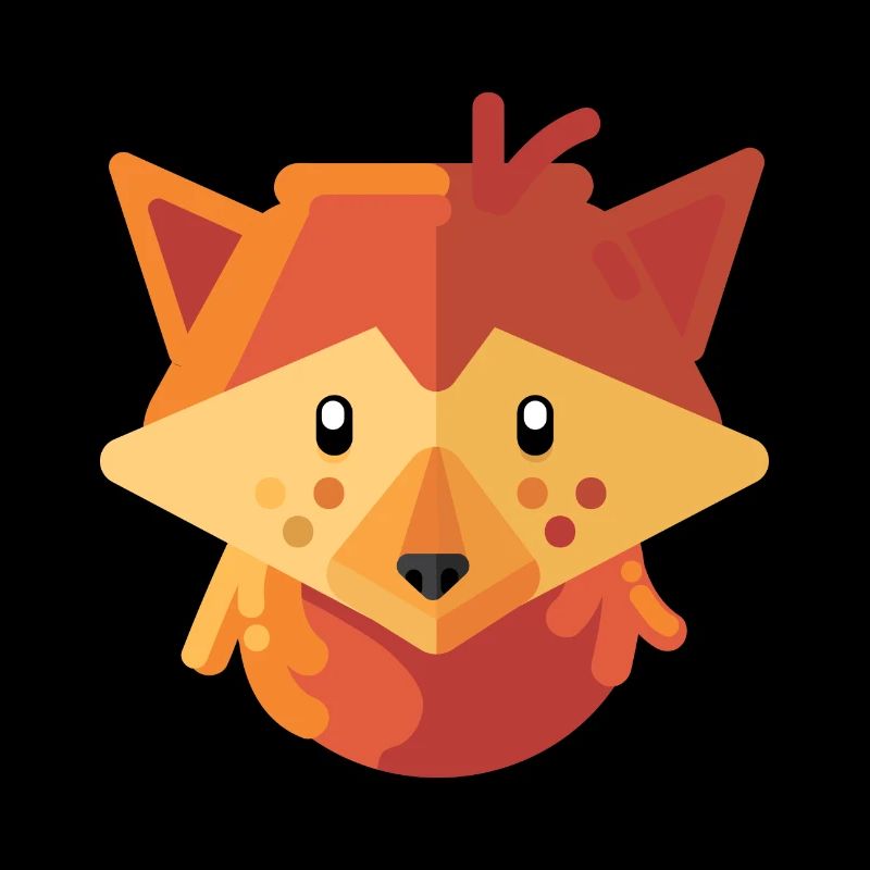 Sweet fox with freckles. Comic gift