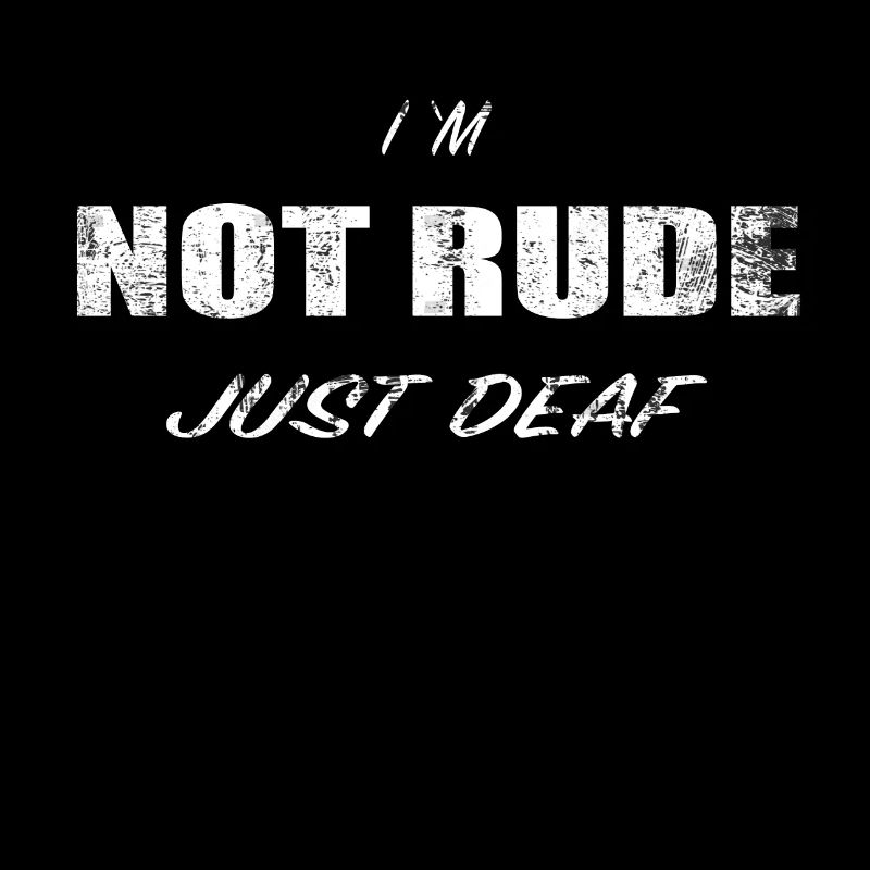 T-shirt de conscience de sourd pas impoli juste sourd