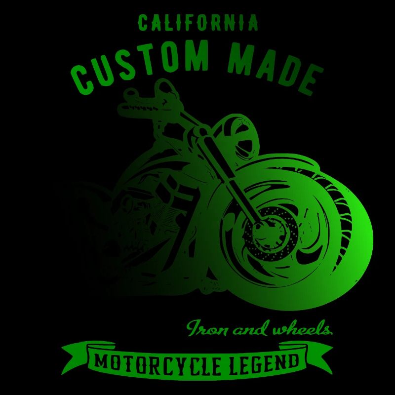 Motorcycle Chopper Retro Design