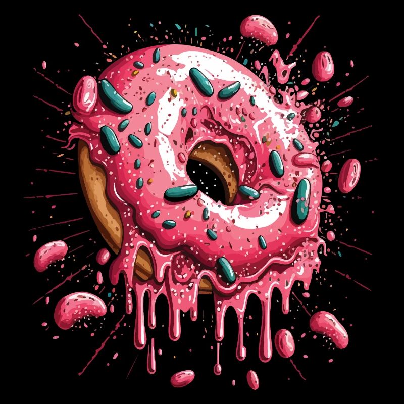 Rosa gefrosteter Donut