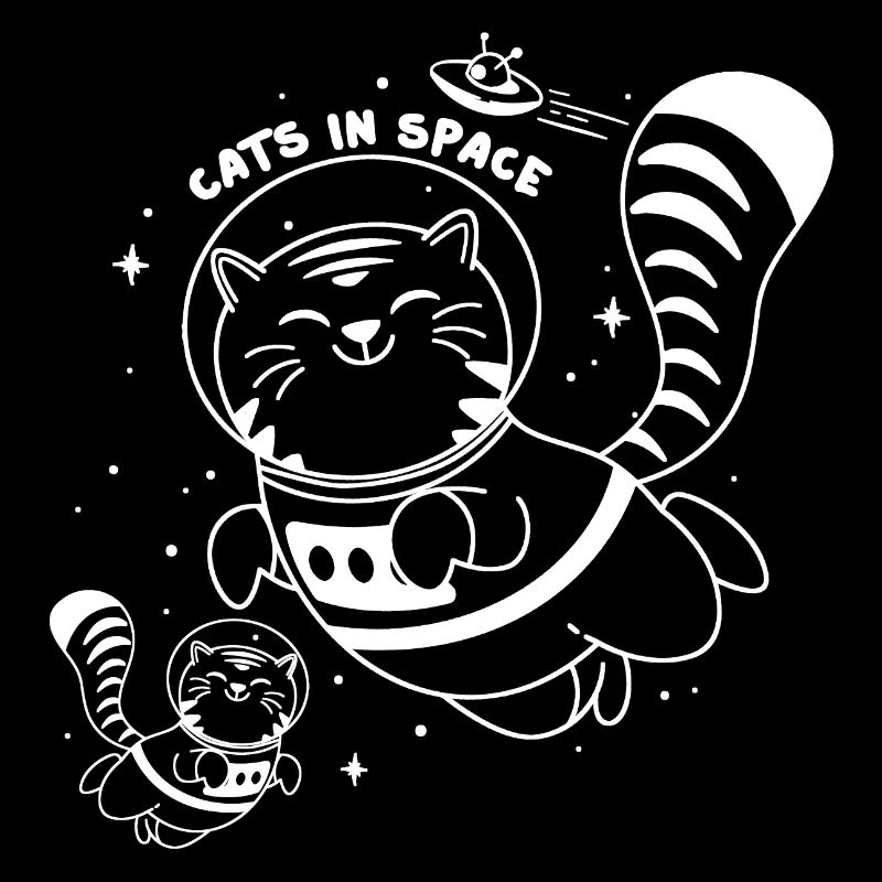 Chats dans l’espace - Chat Astronaute Mignon Funny Print
