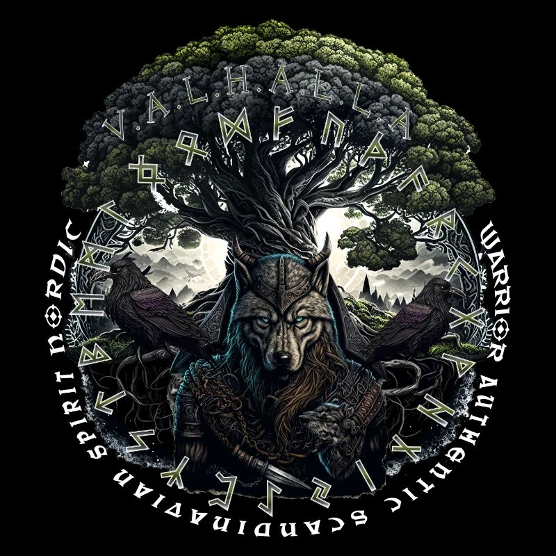 Wikinger Valhalla Wolf Odins