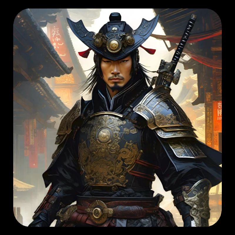Stolzer Samurai Krieger Japan Asia Kendo Ninja