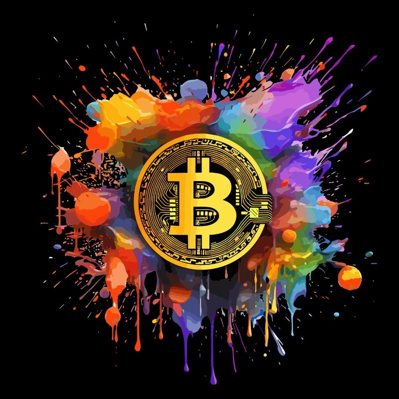 Splash de couleur Bitcoin