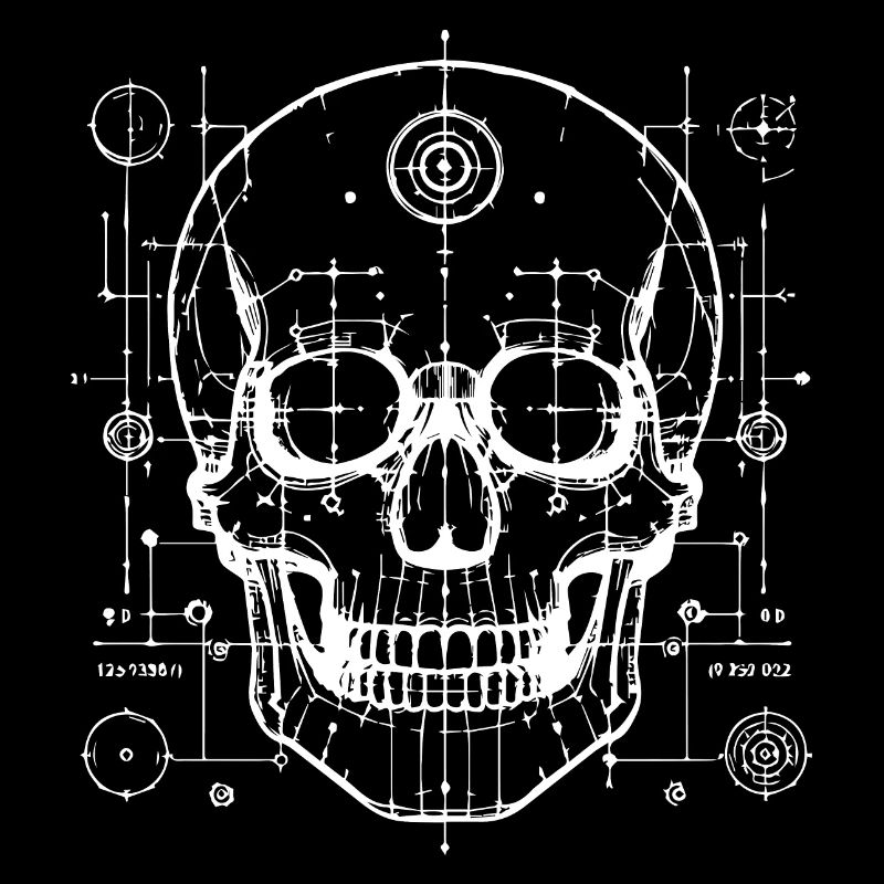 techno skull design