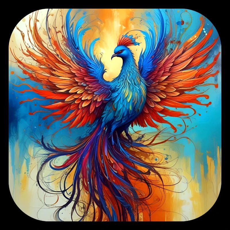 Stolzer Phoenix aus Feuer