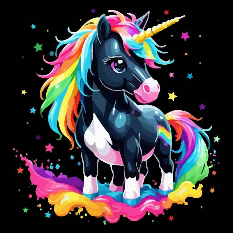 Einhorn bunt Regenbogen Pony Kinder