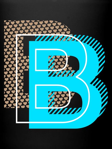 Cooler Buchstabe B