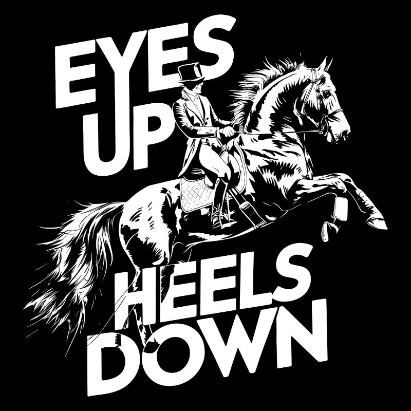 Riding posture: heels down, eyes up