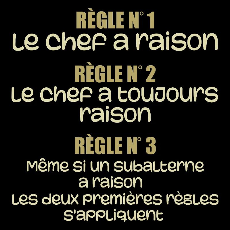 Les regles du chef