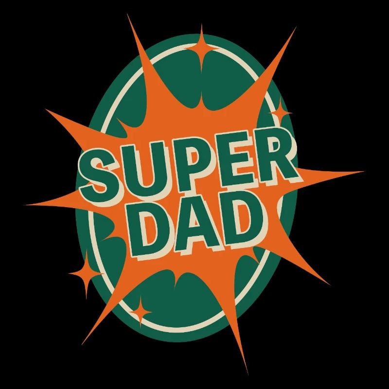 Super Dad Comic Style Design