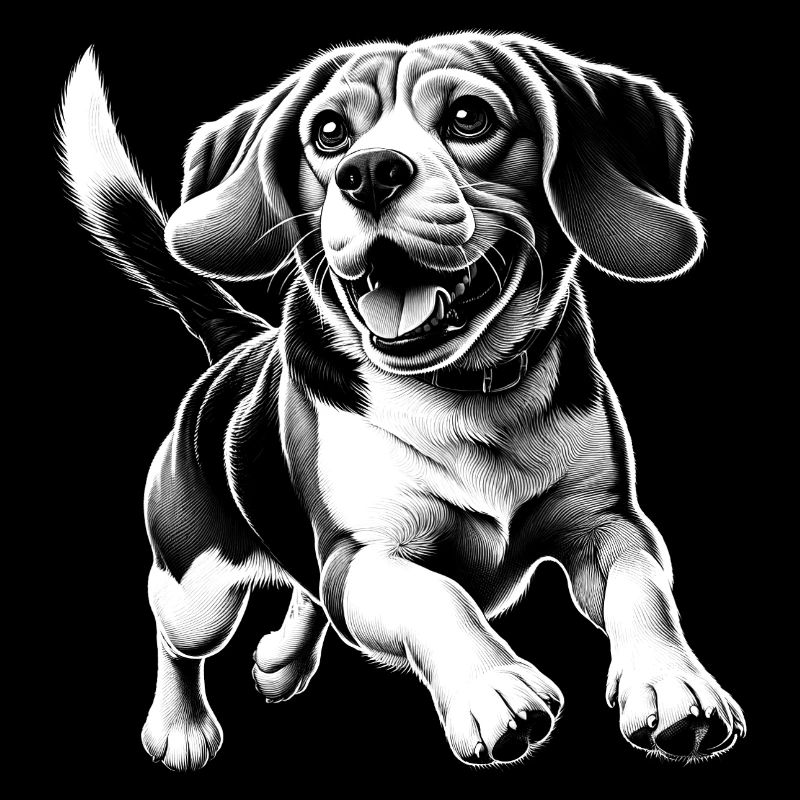 Beagle joyeux comme un portrait mignon